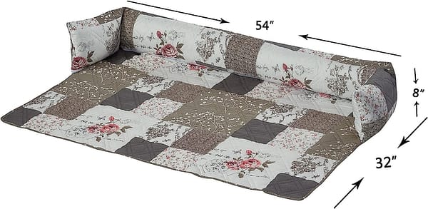 Brilliant Sunshine Quilted, Slip Resistant, Washable Couch Protector with Removable Bolster Cushions, Furniture Cover for Pets - Image 7