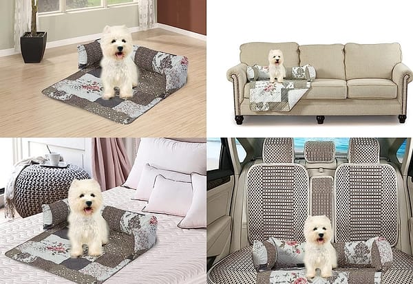 Brilliant Sunshine Quilted, Slip Resistant, Washable Couch Protector with Removable Bolster Cushions, Furniture Cover for Pets - Image 8