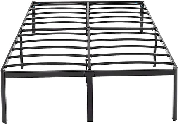 Amazon Basics Heavy Duty Non-Slip Bed Frame with Steel Slats, Easy Assembly - 18"H, (Queen)