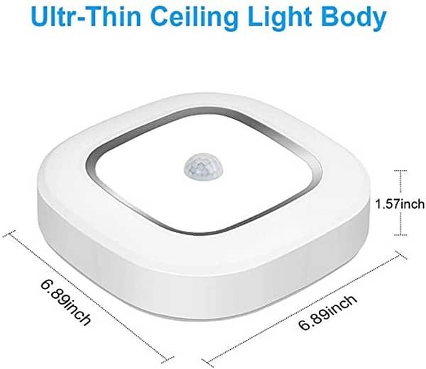 Motion Sensor Ceiling Light Fixtures - 2pk - Image 3