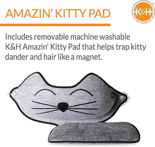 K&H Pet Products EZ Mount Window Bed Kitty Sill - Mounts to Virtually Any Glass Window or Door - Image 3