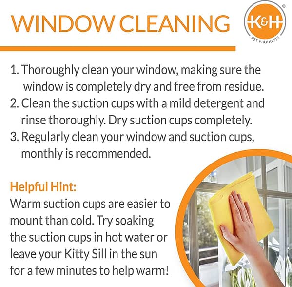 K&H Pet Products EZ Mount Window Bed Kitty Sill - Mounts to Virtually Any Glass Window or Door - Image 4