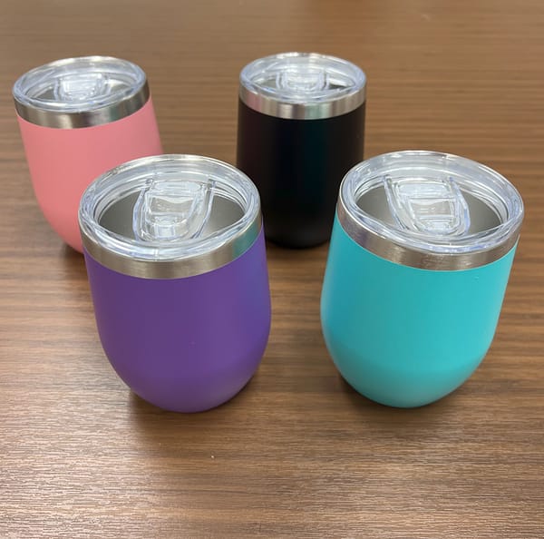 12 oz Solid Color Tumblers with Lid
