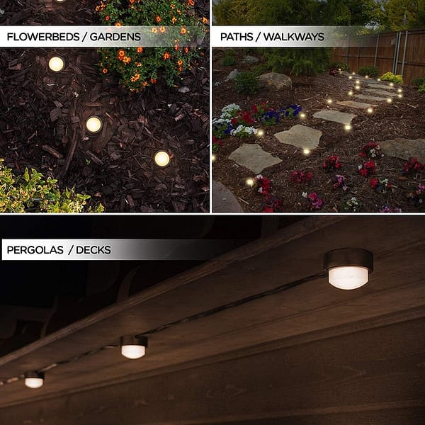 Enbrighten Seasons Mini Color-Changing LED Landscape Lights, 36 Lights, 70 ft. Black Cord - Image 5