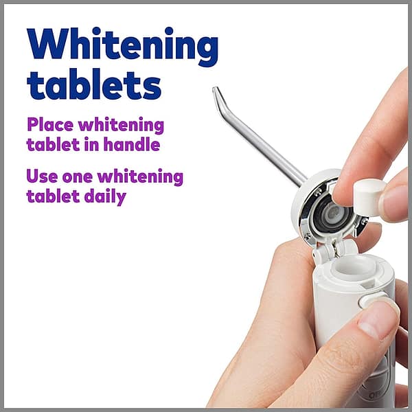 Waterpik Whitening Water Flosser, White (WF 05) Electric Oral Irrigator Flosser Whitens Teeth Gently - Image 6
