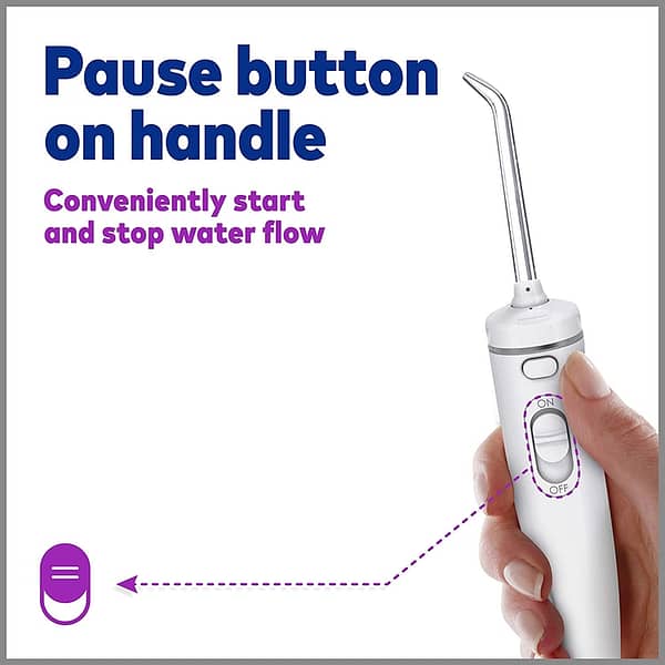 Waterpik Whitening Water Flosser, White (WF 05) Electric Oral Irrigator Flosser Whitens Teeth Gently - Image 11