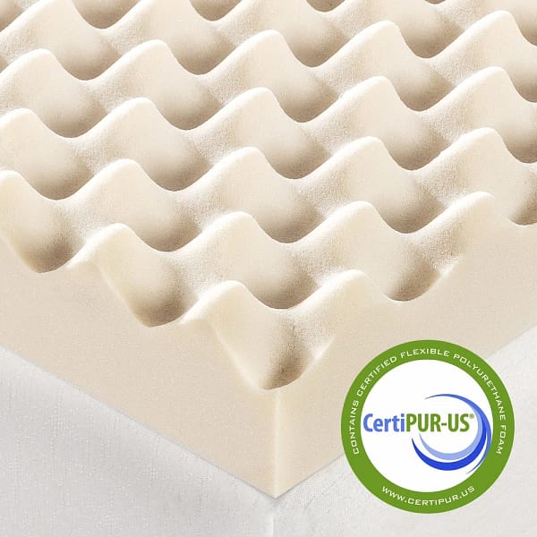 3 Inch Egg Crate Memory Foam Bed Topper with Copper Infused - King - Image 6