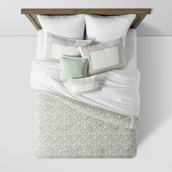 Queen 8pc Richland Floral Comforter Set Green - Threshold™ - Image 7
