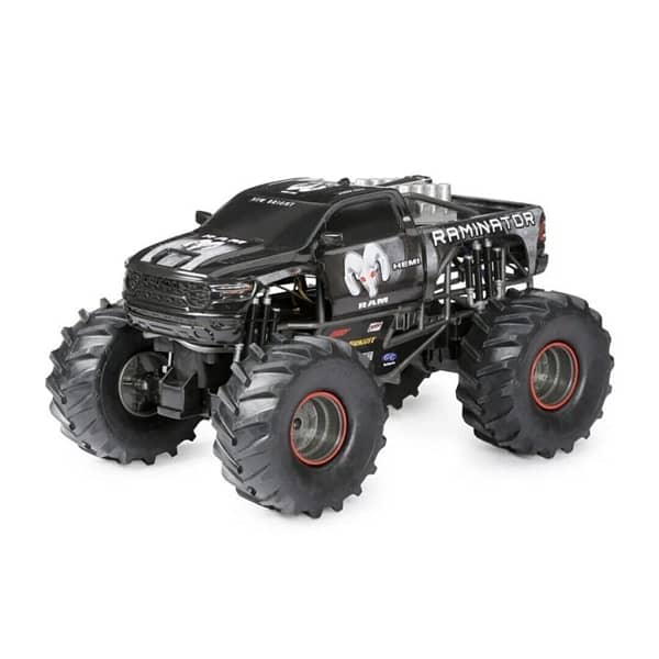 New Bright 1:10 Scale RC Monster Truck 9.6V Rechargeable Battery, Raminator Black - Image 4